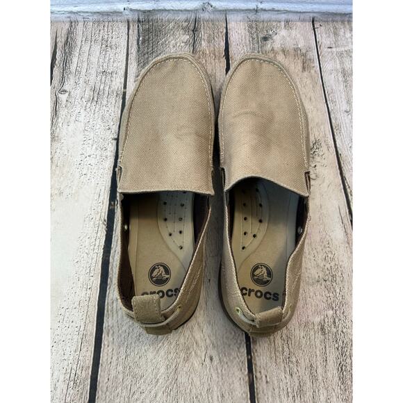 CROCS Men’s Walu Khaki Casual Slip-On Loafers / Size: 12 - Picture 3 of 11